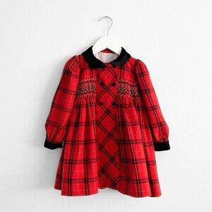 NWT Pretty Girls Smocked Dress Spanish Style Flower Embroidery Long Sleeved 5T